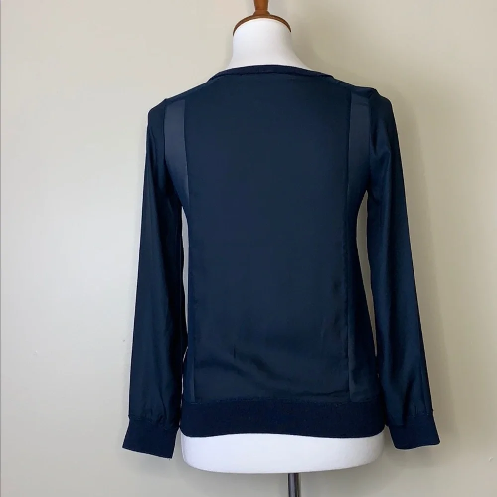 VINCE Coastal Sheer Panel Longsleeve Big Girls Top